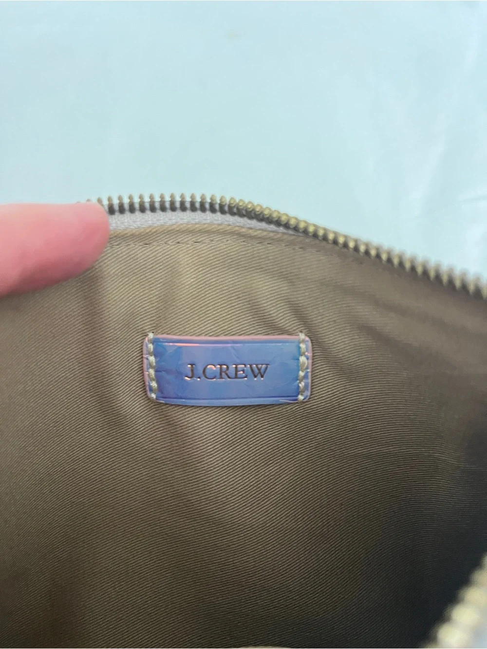 JCrew Iridescent Pink Zip Pouch Women’s Clutch - never used !